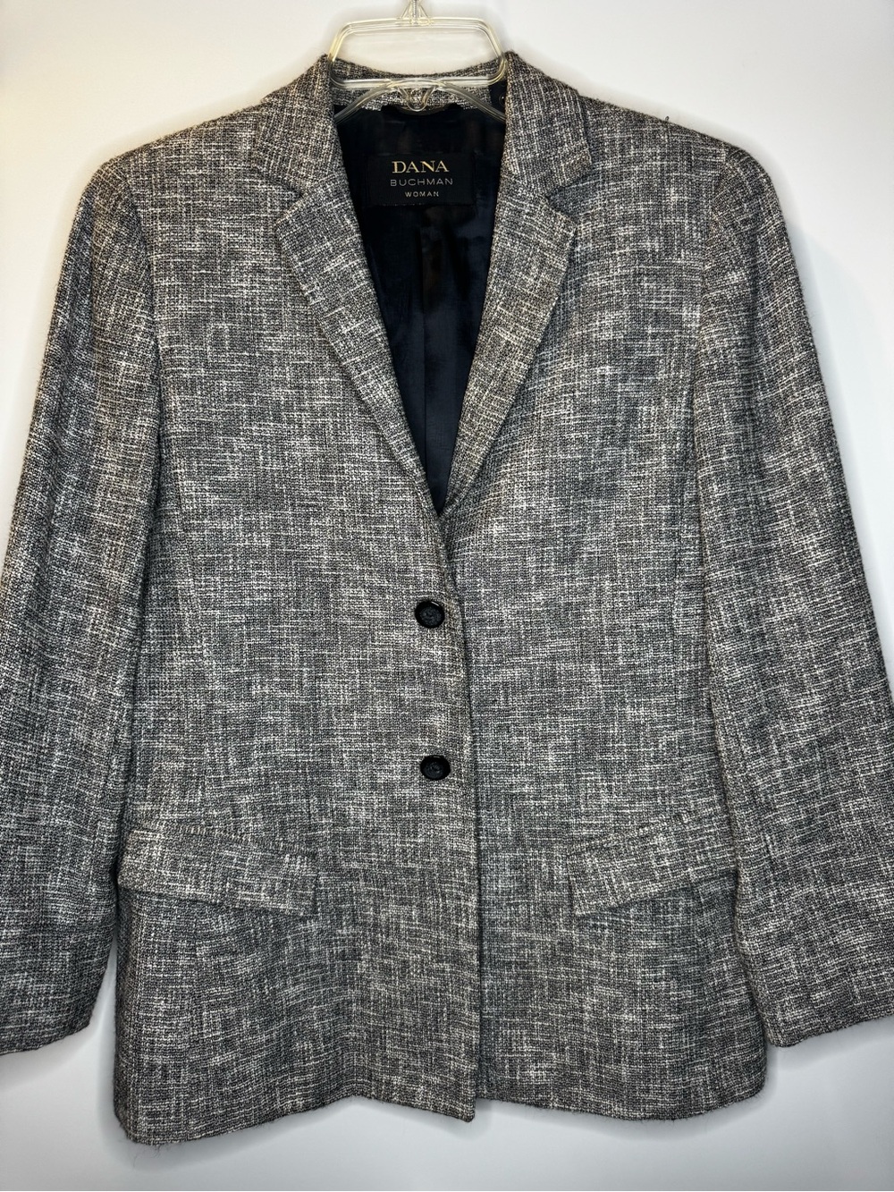 Dana Buchman Gray & White Textured Women's Blazer